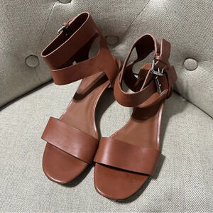 VINCE Brown Strap Kitten Heels Size 6.5